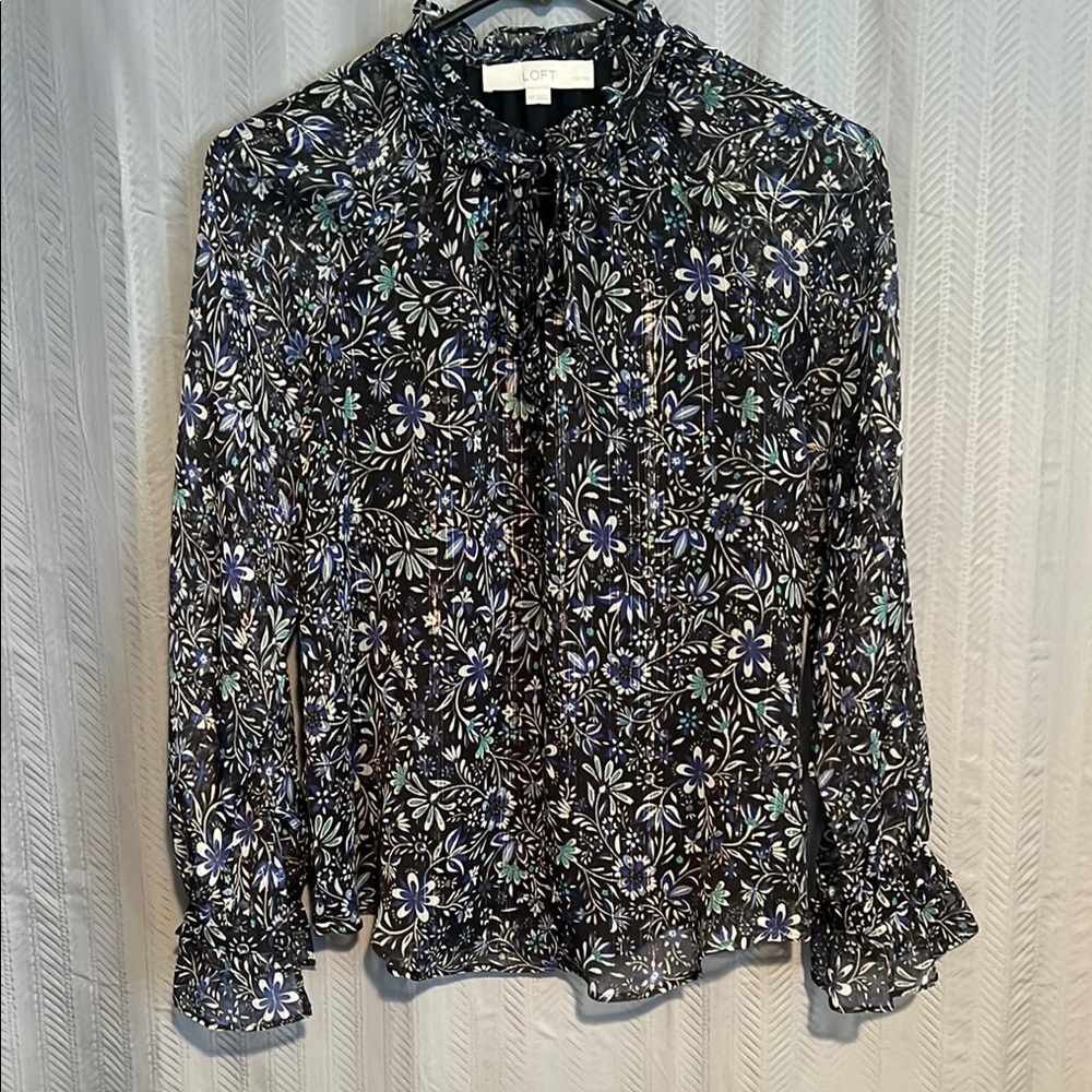 LOFT Floral Petites Blouse